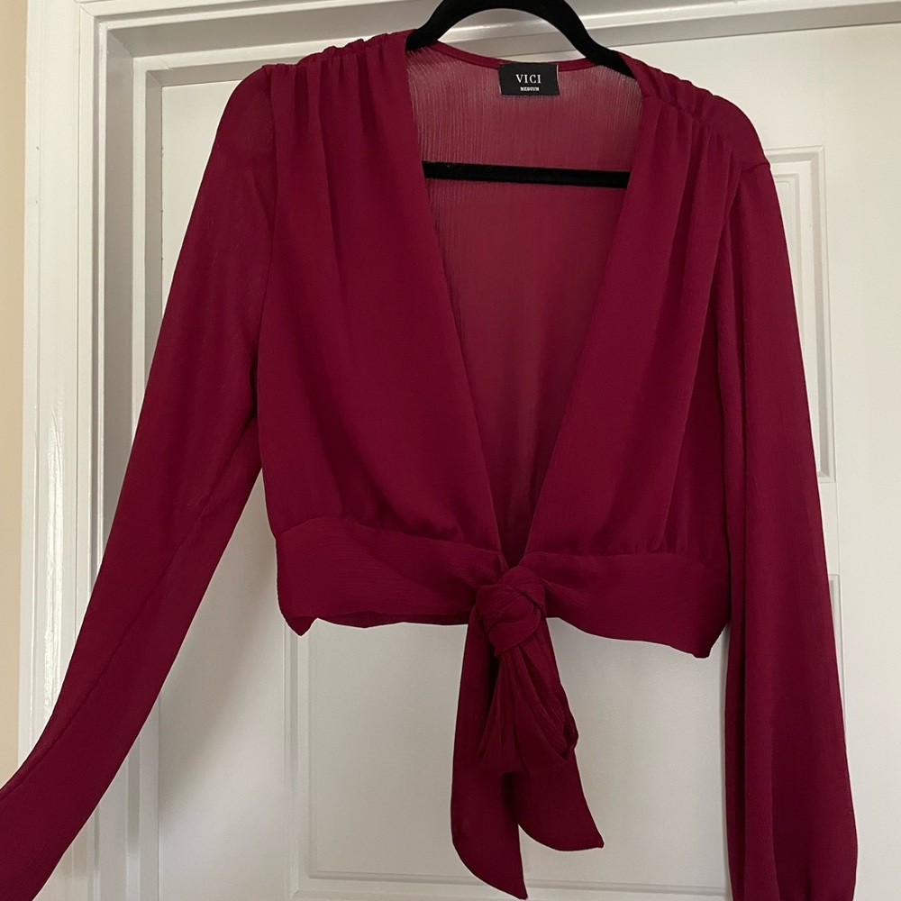 Vici tie wrap crop top